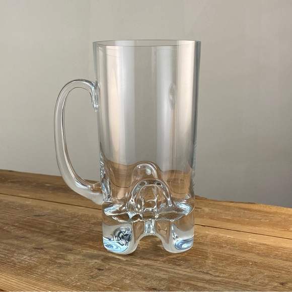 1960s Sampo Pattern Crystal Beer Mug Designed By Heikka Orvola, Iittala Finland - Picture 6 of 14